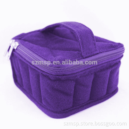 Velvet essential oils bottles carrying bag for 16 vials x 15ml - BSCI factory